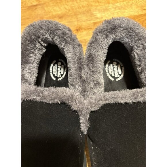 FitVille Recovery Orthopedic Suede Comfort Slipper Slip-On Black Diabetic 13W - Picture 4 of 10